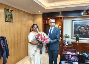 Chairperson of Kerala Grameena Bank meets MD & CEO of Canara Bank